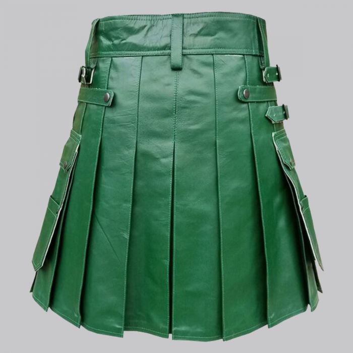 100% Genuine Leather Kilt For Men's