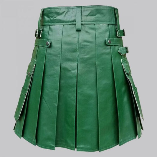 100% Genuine Leather Kilt For Men's